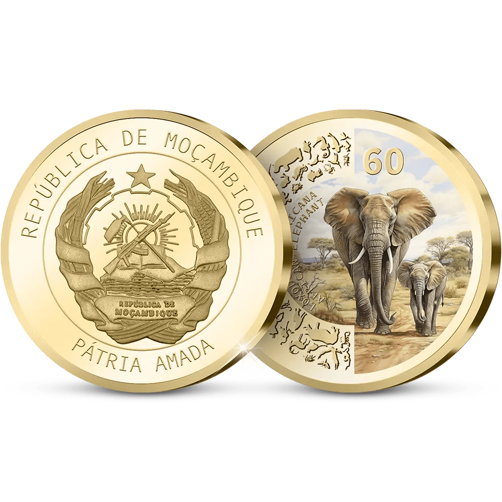 De eerste Internationale Herdenkingsuitgifte 'The Elephant with Child' - Edel Collecties