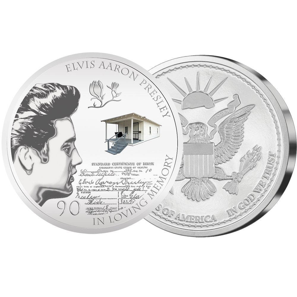 De verzilverde "Elvis’ 90th Birthday Anniversary” Herdenkingsuitgifte - Edel Collecties