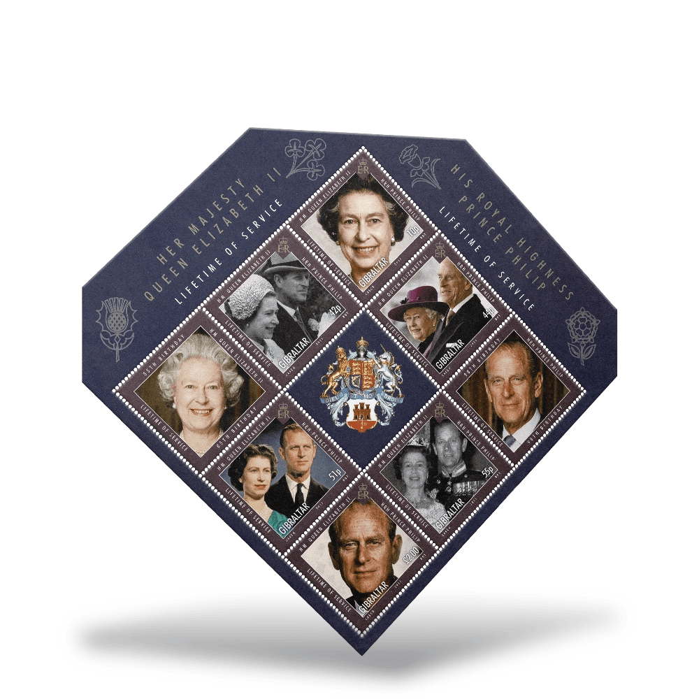 Het officiële postzegelvel “Queen Elizabeth II, The Diamond Monarch" - Edel Collecties